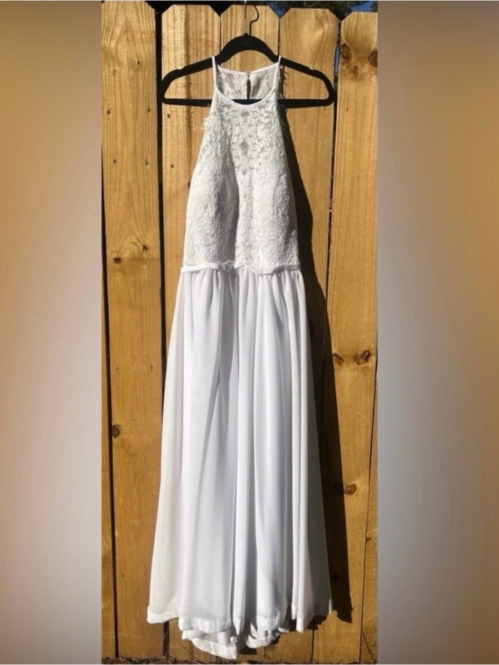 JJ’s House White Lace Haltar Top Dress, Size 20!